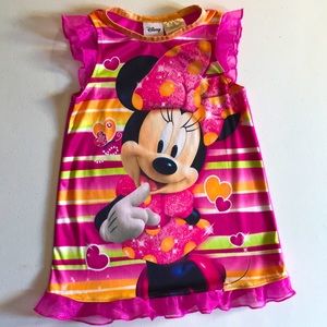DISNEY Girls 24M Infant Toddler Pajamas Nightgown Sleepwear Minnie Mouse